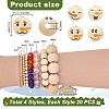 80Pcs 4 Styles Snowman Theme Printed Wood European Beads WOOD-PH0003-04B-2