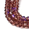 Transparent Electroplate Glass Beads Strands GLAA-F029-3mm-D05-3