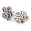 Cubic Zirconia Flower Stud Earrings EJEW-I304-16P-03-2