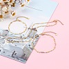 304 Stainless Steel Chain Necklace & Bracelets & Anklets Jewelry Sets SJEW-JS01183-15