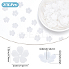 200Pcs 5-Petal Transparent Acrylic Bead Caps SACR-SP0001-45-2
