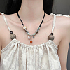 80Pcs 2 Colors Tibetan Style Alloy European Beads MPDL-SP0001-03-6