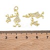 Brass Micro Pave Cubic Zirconia Pendants KK-T085-15F-G-3