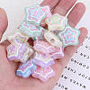 Transparent Printed Acrylic European Beads OACR-P033-05-2