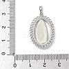 Brass Micro Pave Clear Cubic Zirconia Pendants KK-G548-16P-3