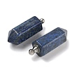 Natural Lapis Lazuli Perfume Bottle Pendants G-H332-09P-04-2