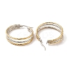 Two Tone 304 Stainless Steel Triple Circle Hoop Earrings for Women EJEW-I273-01GP-2