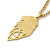 304 Stainless Steel Pendant Necklaces NJEW-C017-02G-1