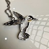 Vintage Alloy Flying Bird Pendant Necklaces for Men Women SG2884-5