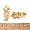 304 Stainless Steel & ABS Plastic Imitation Pearl 3 Flowers Stud Earrings EJEW-S253-21G-5