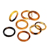 Dyed & Heated Natural Striped Agate/Banded Agate Finger Rings for Women RJEW-Z075-01Q-1