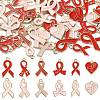 60Pcs 12 Styles Light Gold Tone Zinc Alloy Enamel Pendants ENAM-CJ0003-59-3