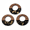 Resin & Walnut Wood Pendants X-RESI-T035-21-1