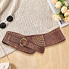 Imitation Leather with Alloy Rivet Chain Belts AJEW-WH20006-252-7