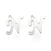 Non-Tarnish 304 Stainless Steel Letter Charms LS-X-STAS-F039-01N-P-1