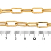 Unisex PVD Vacuum Plating 304 Stainless Steel Paperclip Chain Necklaces NJEW-H215-02G-4