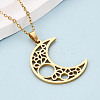 304 Stainless Steel Pendant Necklaces NJEW-T018-53G-1