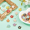 40Pcs 8 Colors Eco-Friendly Zinc Alloy Pendants ENAM-DC0001-90-4