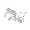 Brass Micro Pave Clear Cubic Zirconia Pendants KK-S376-17C-P-2
