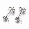 Non-Tarnish 304 Stainless Steel Stud Earring Findings STAS-G059-21-1