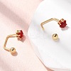 304 Stainless Steel Heart Stud Earrings EJEW-F396-04B-G-5
