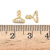 Brass Micro Pave Cubic Zirconia Hanger Charms KK-A281-16G-3