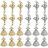 24Pcs 4 Styles Rack Plating Alloy Pendants FIND-TA0010-59-2