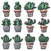 30Pcs 6 Styles Opaque Resin Plants Cabochons CRES-CJ0001-55-1