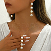 Elegant Round Plastic Imitation Pearl Pendant Necklaces & Earrings Set for Women GY5853-4