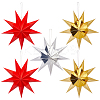 6Pcs 3 Colors Paper Star Pendant Decorations HJEW-GF0001-66A-6