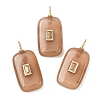 Dyed Natural White Jade Pendants G-H328-03G-A07-1
