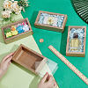 Foldable Creative Kraft Paper Drawer Boxes with Clear PVC Cover Sheet CON-WH0113-09D-3