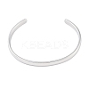 Non-Tarnish 304 Stainless Steel Open Cuff Plain Bangles BJEW-H591-01P-01-2