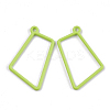 Spray Painted Alloy Open Back Bezel Pendants PALLOY-S131-01C-2