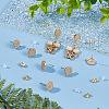 Beebeecraft 4 Pairs Brass Micro Pave Cubic Zirconia Flat Round Stud Earring Findings ZIRC-BBC0001-96-4