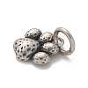 925 Fine Silver Paw Print Charms with Jump Rings and 925 Stamp LS-STER-D300-12AS-2
