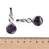 Natural Amethyst Pendants X-G-F777-05P-07-3