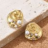 304 Stainless Steel Clear Cubic Zirconia Stud Earrings EJEW-R020-05G-03-1