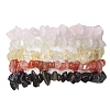 12 Constellation Natural Mixed Gemstone Chip Beaded Stretch Bracelets Sets for Women Men BJEW-JB10264-10-1