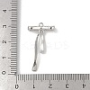 Brass Micro Pave Clear Cubic Zirconia Pendants KK-Z065-02P-3