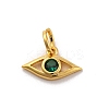 Brass Micro Pave Cubic Zirconia Charms KK-U033-21G-02-1
