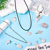 12Pcs 12 Style Synthetic & Natural Rose Quartz Pendants G-TA0002-20-9