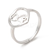 Non-Tarnish 201 Stainless Steel Finger Ring RJEW-E063-03P-1