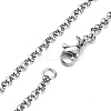 Skull Rhinestone Pendant Necklaces with Rolo Chains LS-NJEW-F309-09-3
