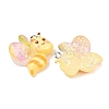 Transparent & Opaque Resin Pendants RESI-P048-02D-P-2