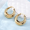 PVD Vacuum Plating 304 Stainless Steel Chunky Hoop Earrings for Women LS-EJEW-F280-06C-G-1