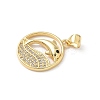 Brass Micro Pave Cubic Zirconia Pendants KK-S337-08G-A-2