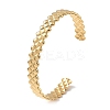 Ion Plating(IP) 304 Stainless Steel Cuff Bangles for Women BJEW-Z078-14G-1
