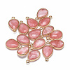 Cherry Quartz Glass Pendants G-T073-03L-1
