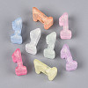Luminous Frosted Transparent Acrylic Beads TACR-T029-21B-2